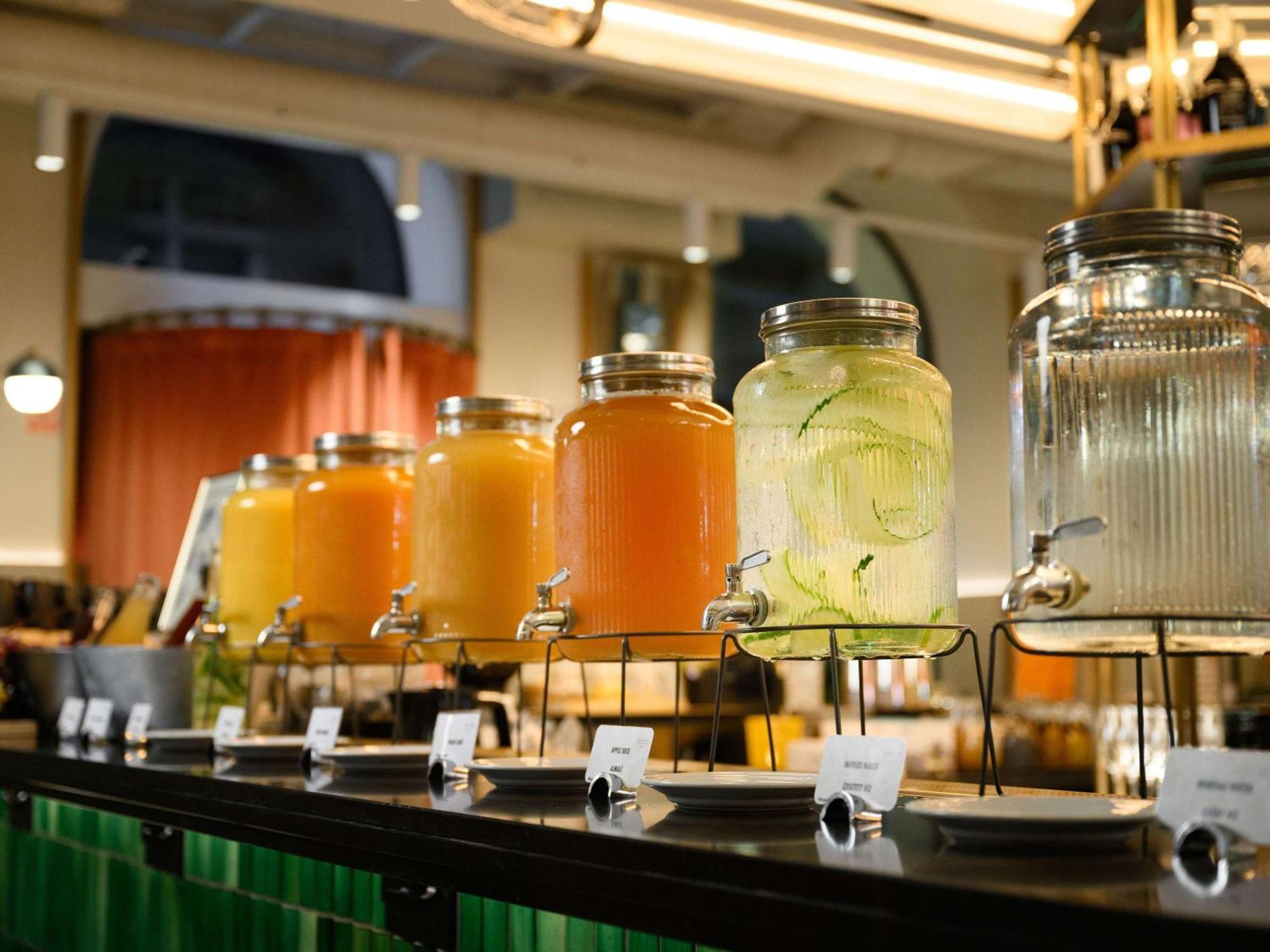Pullman Budapest Exterior photo A selection of fruit juices